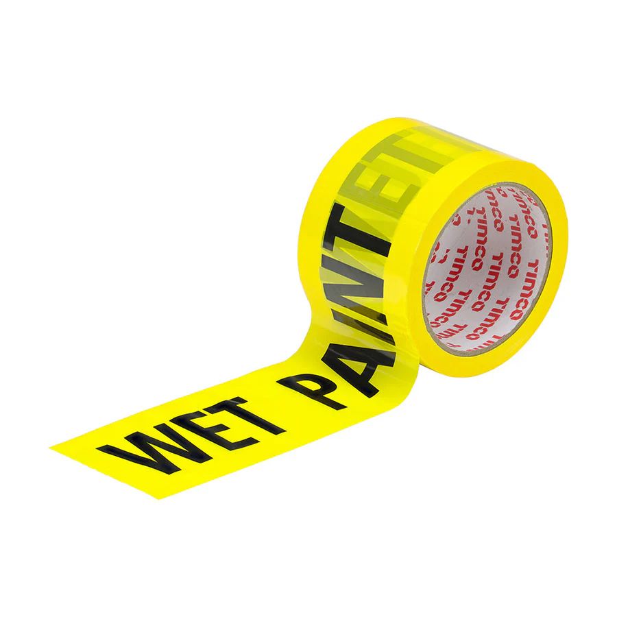 75mm x 250m "CAUTION WET PAINT" Barrier Tape - Image 1