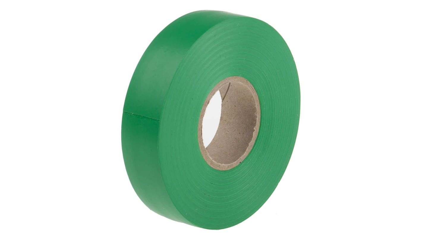19mm x 33m Green PVC Electrical Tape - Image 1