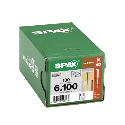 Spax T-Star Plus washer-head Wirox coated 6.0 x 100mm T30 - Image 1