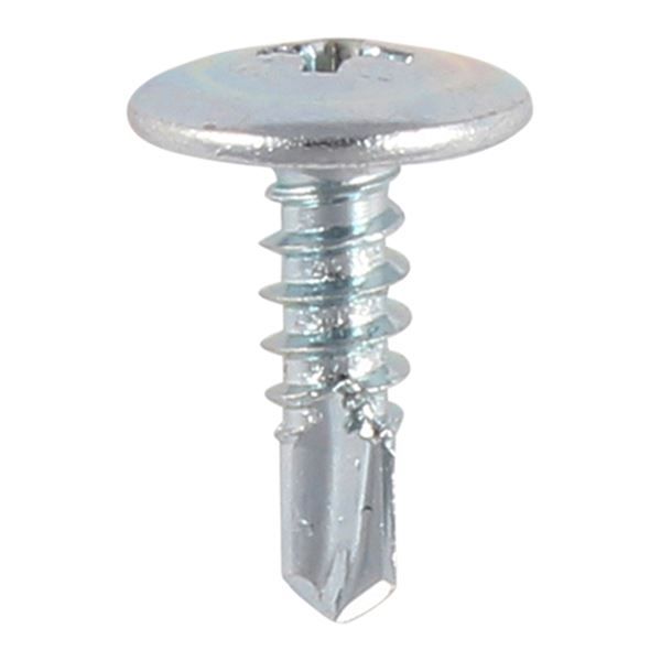 8 x 9/16 Wafer Head Self Drill Zinc Screws Bx1000 Tec 13mm - Image 1