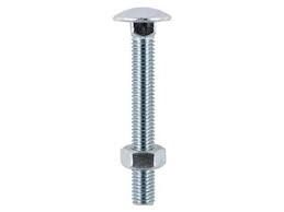 Carriage Bolt & Hex Nut - BZP M10 x 150mm Box 25 - Image 1