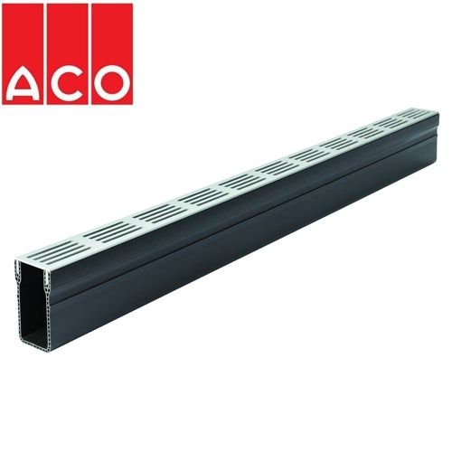 Aco Threshold Drain Slimline Aluminium Grate1000mm - Image 1
