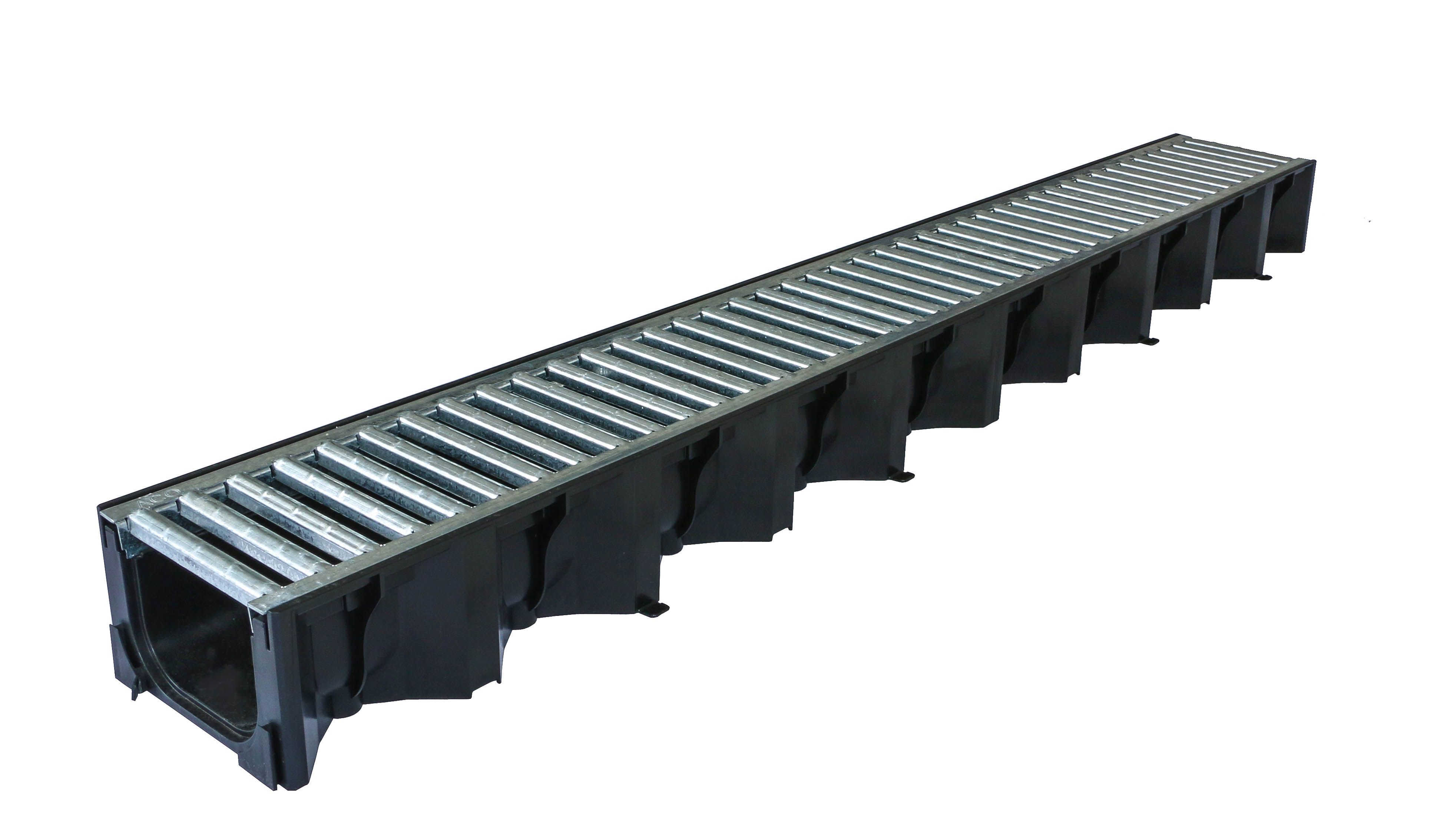 Aco Hexdrain 1000mm Plastic C/W Galv Grating - Image 1