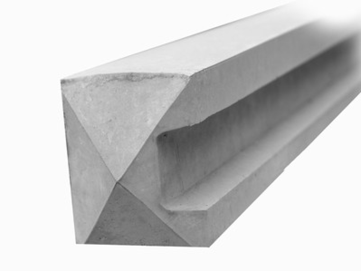 8' Concrete Slotted End Fence Post - Image 1