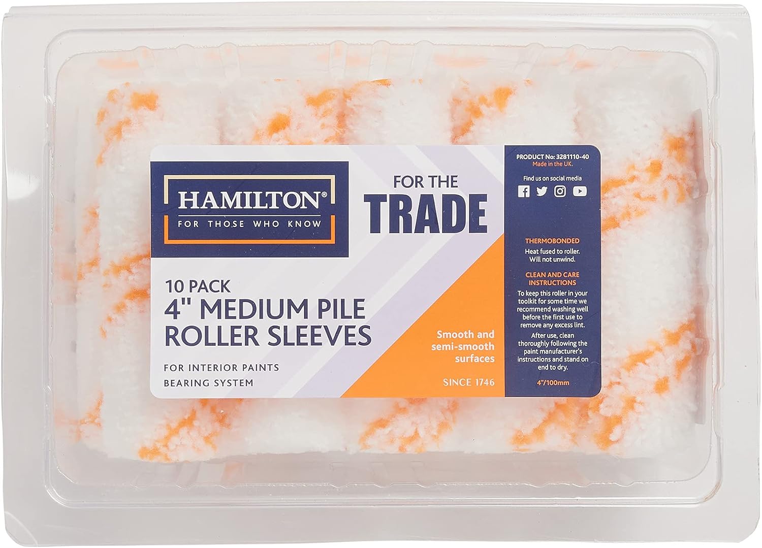 FTT 4" Medium Pile Sleeves - 10 Pack - Image 1
