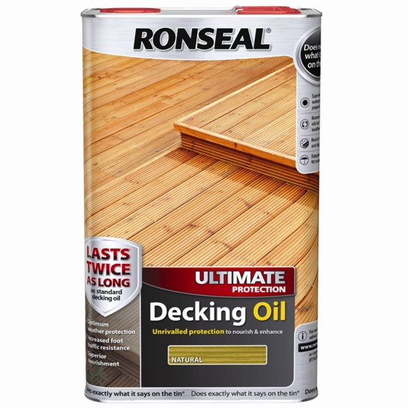 Ronseal Ultimate Decking Oil - Natural 5L - Image 1