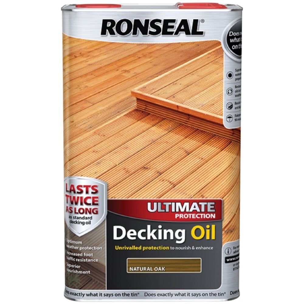 Ronseal Ultimate Decking Oil - Natural Oak 5L - Image 1