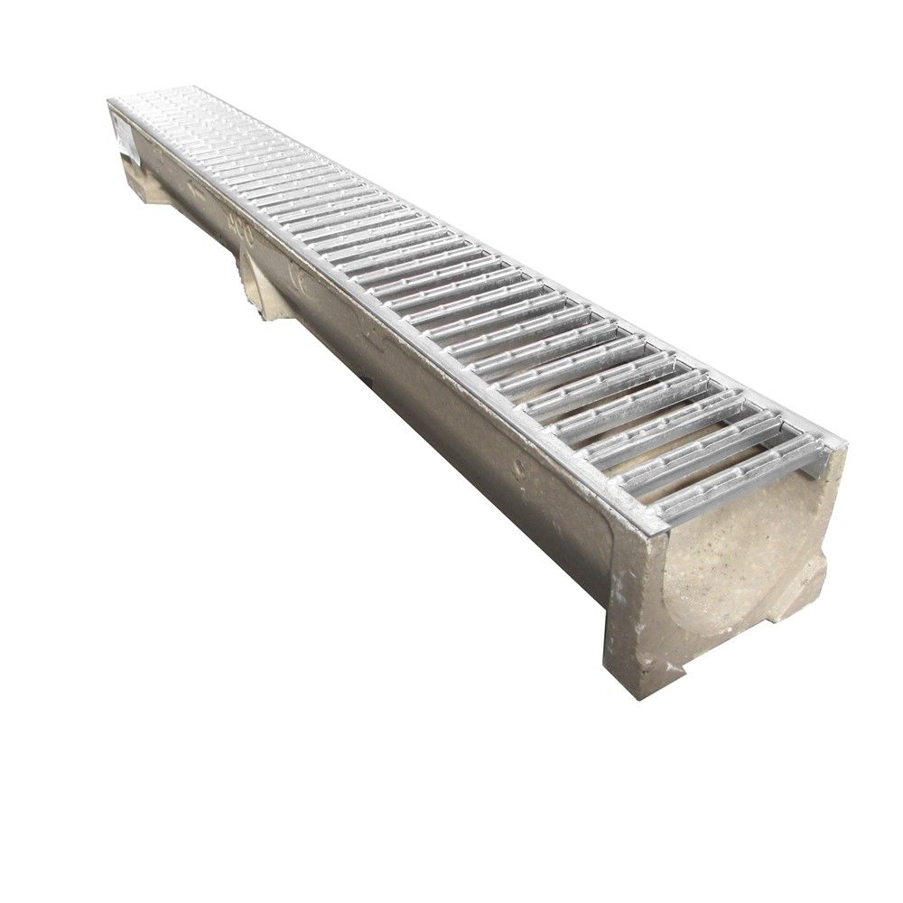 Aco Raindrain Poly Conc Chan+Galv Grate A15 (1000X118X97Mm) - Image 1