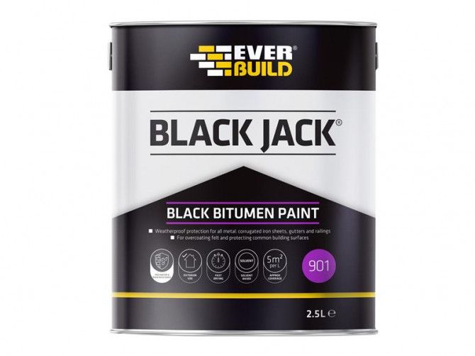 Sika 901 Black Bitumen Paint - 2.5L - Image 1