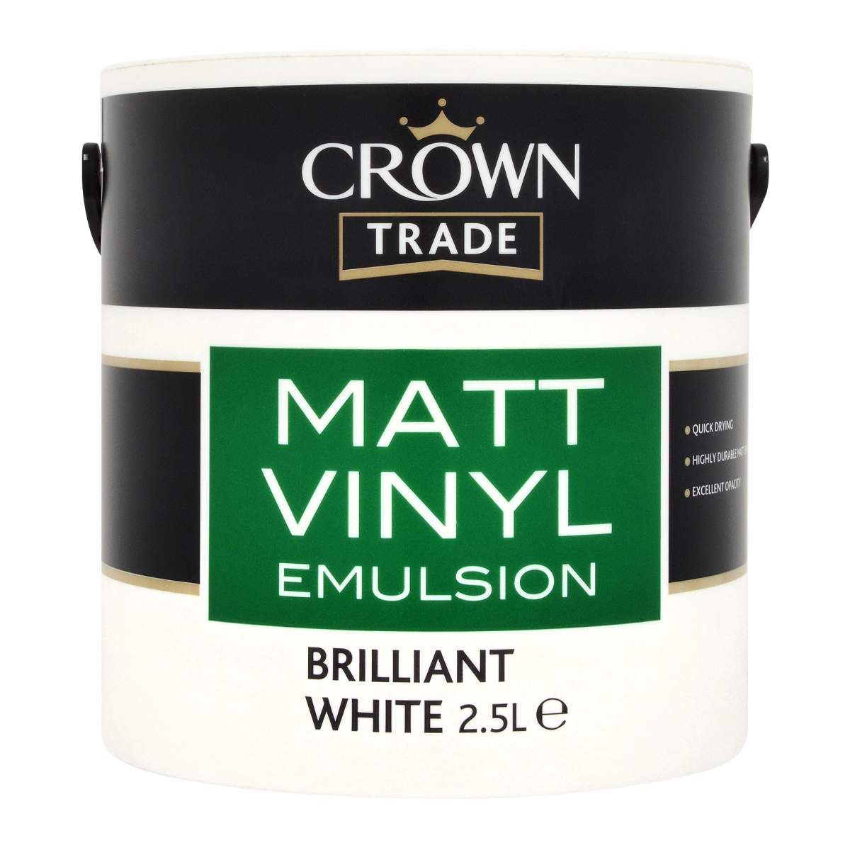 Crown Trade Matt Emulsion Brilliant White 2.5L - Image 1