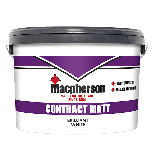 Macpherson Contract Matt Emulsion Brilliant White 10L - Image 1