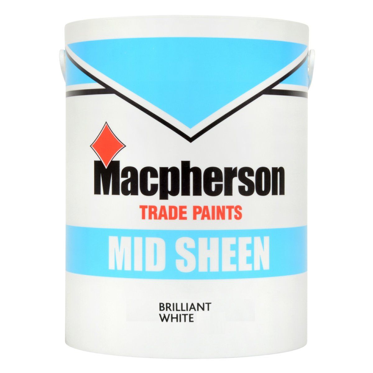 Macpherson Mid Sheen Emulsion Brilliant White 5L - Image 1