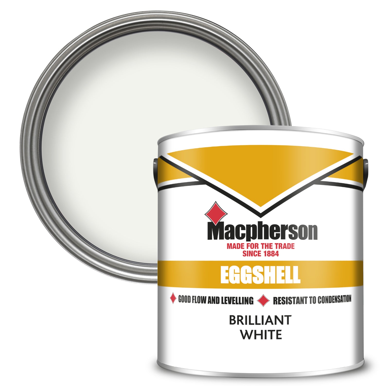 Macpherson Eggshell Brilliant White 2.5L - Image 1