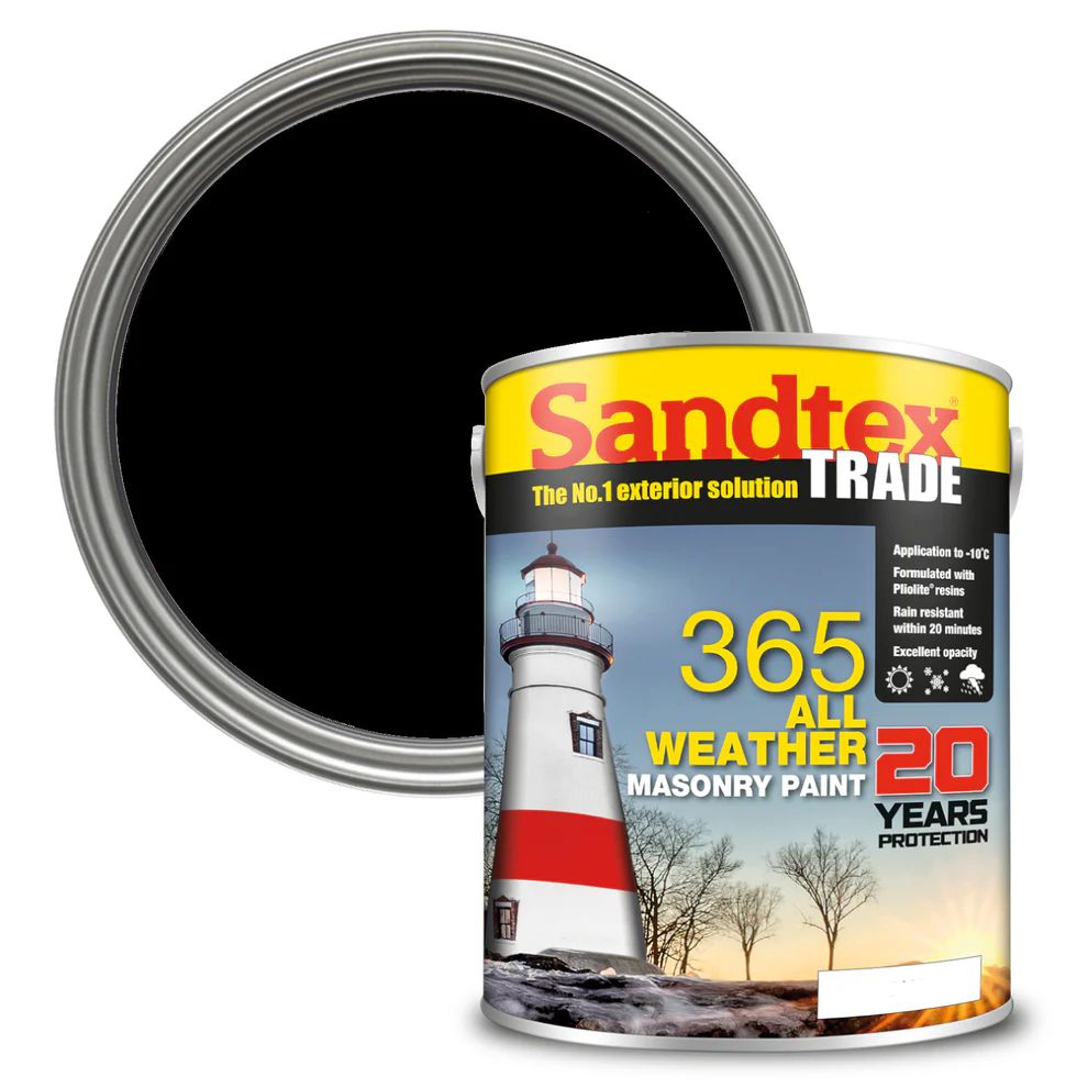 Sandtex 365 Smooth Black 5L - Image 1