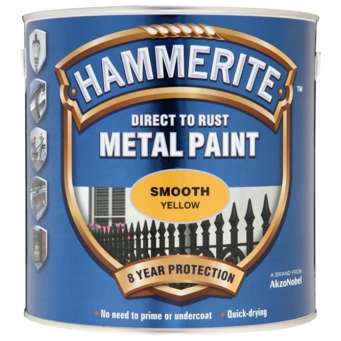 HM Metal Paint Smooth Yellow 2.5L - Image 1