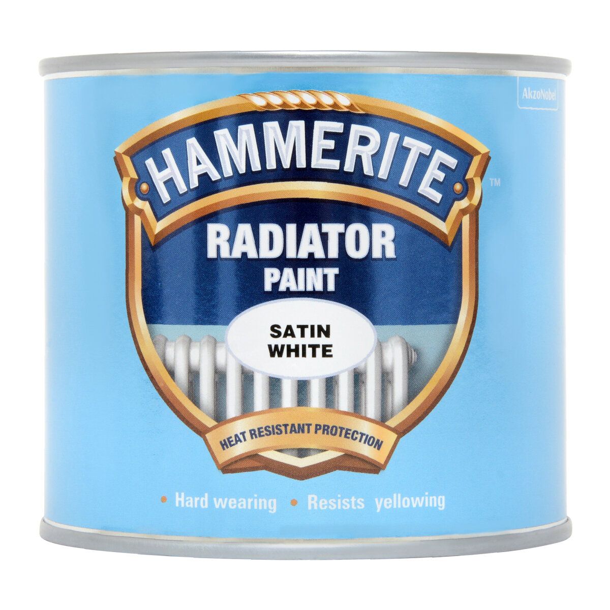 HM Radiator Enamel Satin White 500ml - Image 1