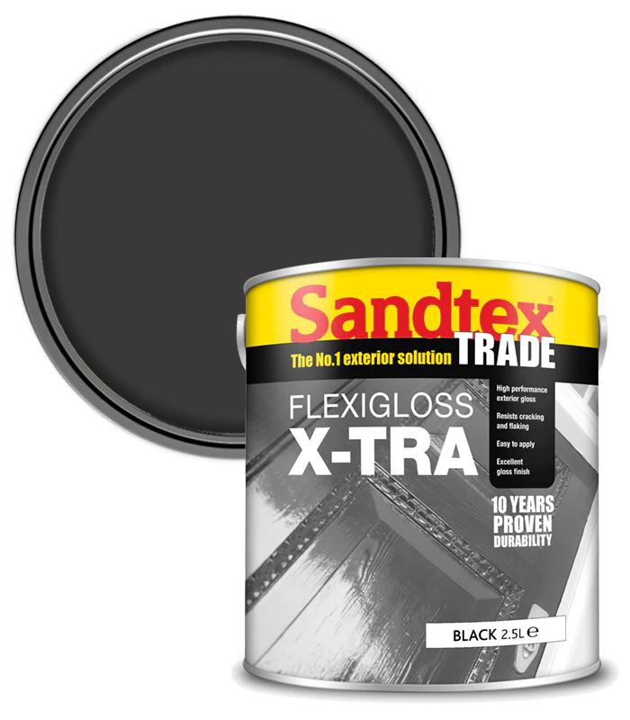 Sandtex Metal Gloss X-Tra Black 2.5L - Image 1