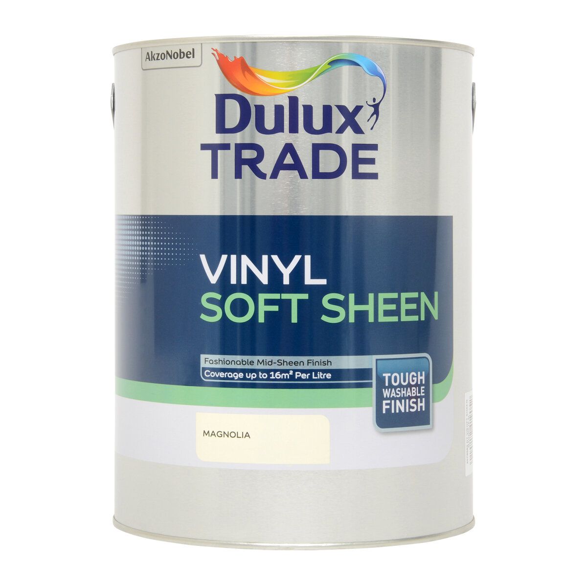 Dulux Trade Vinyl Soft Sheen Magnolia 5L - Image 1