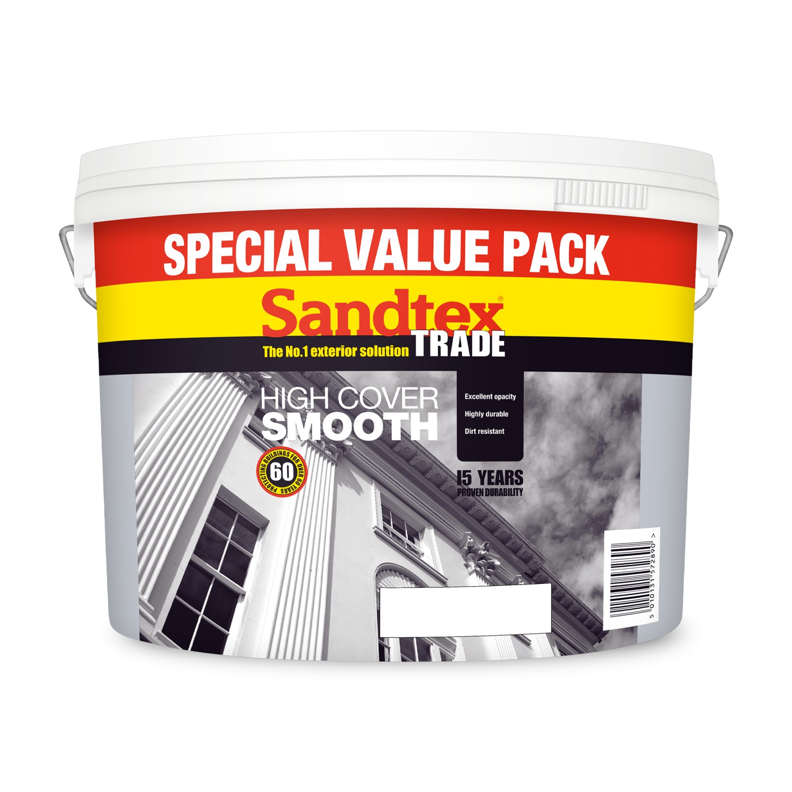 Sandtex Highcover Smooth Brilliant White 7.5L - Image 1