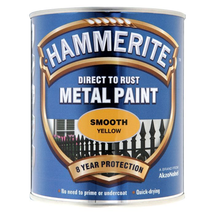 HM Metal Paint Smooth Yellow 750ml - Image 1