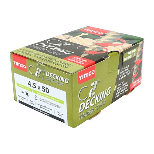 Timco C2 Decking Screws 4.5x50mm Box 250 - Image 1
