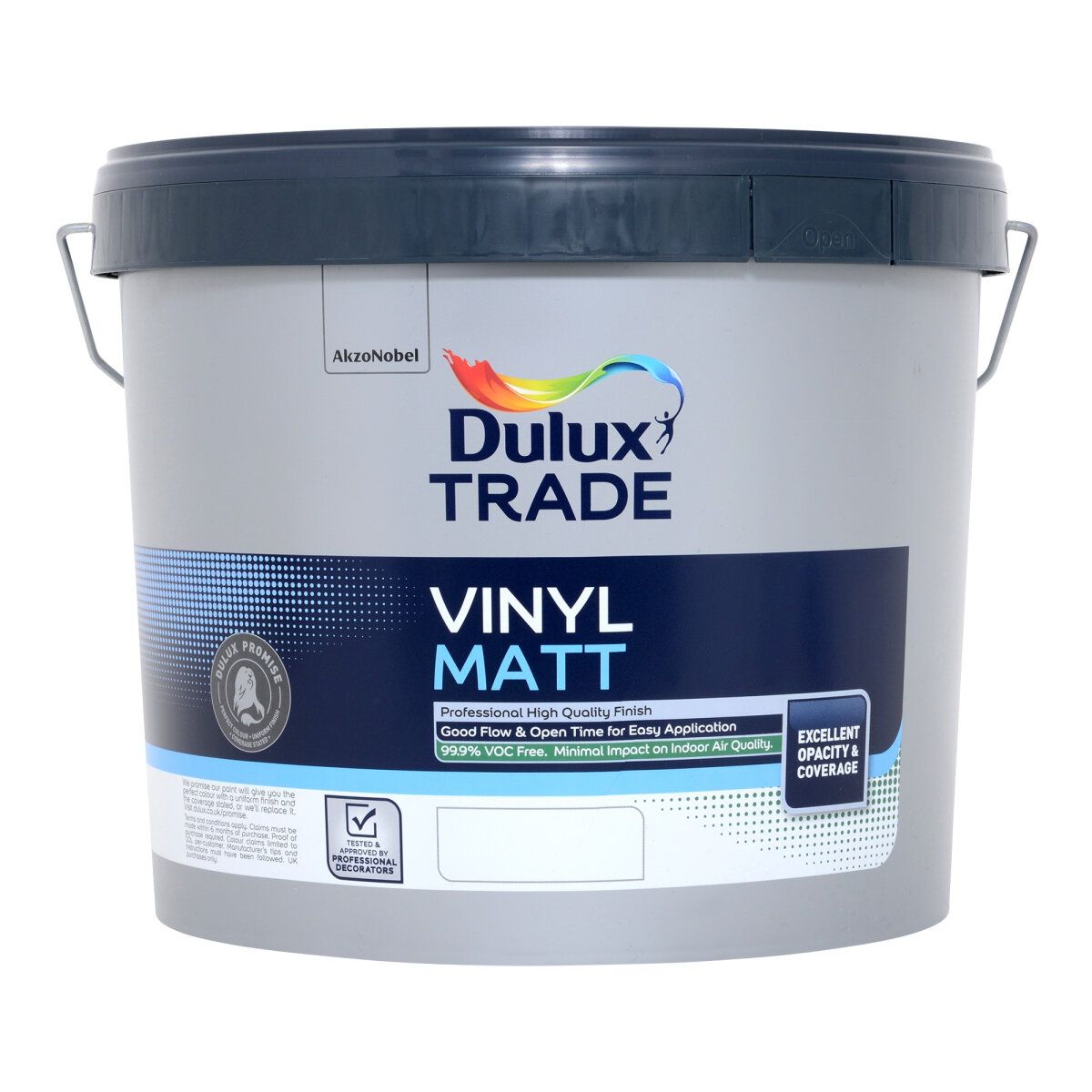 Dulux Trade Vinyl Matt Pure Brilliant White 10L - Image 1