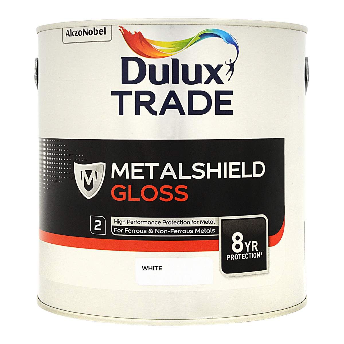 Dulux Trade Metalshield Gloss White 2.5L - Image 1