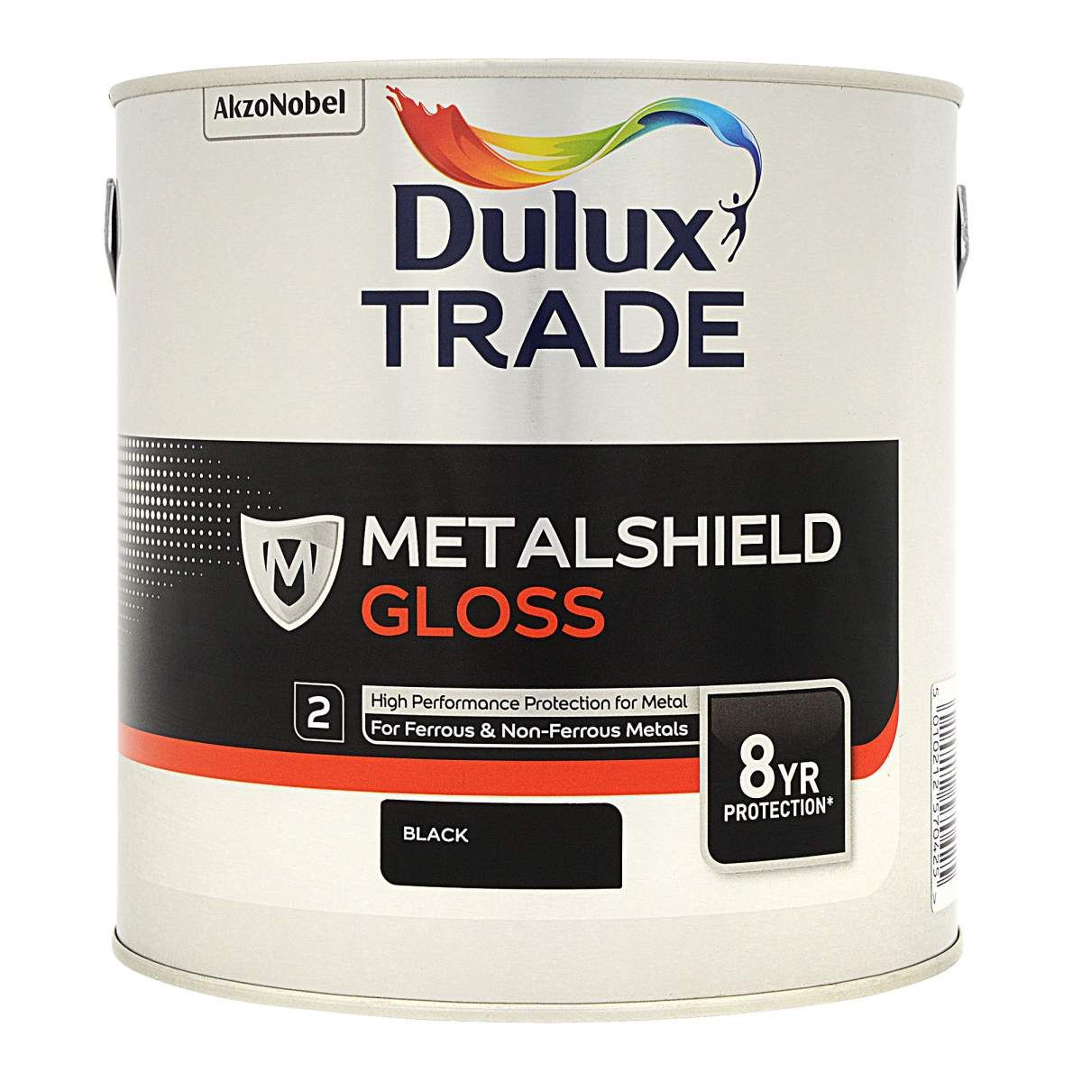 Dulux Trade Metalshield Gloss Black 2.5L - Image 1