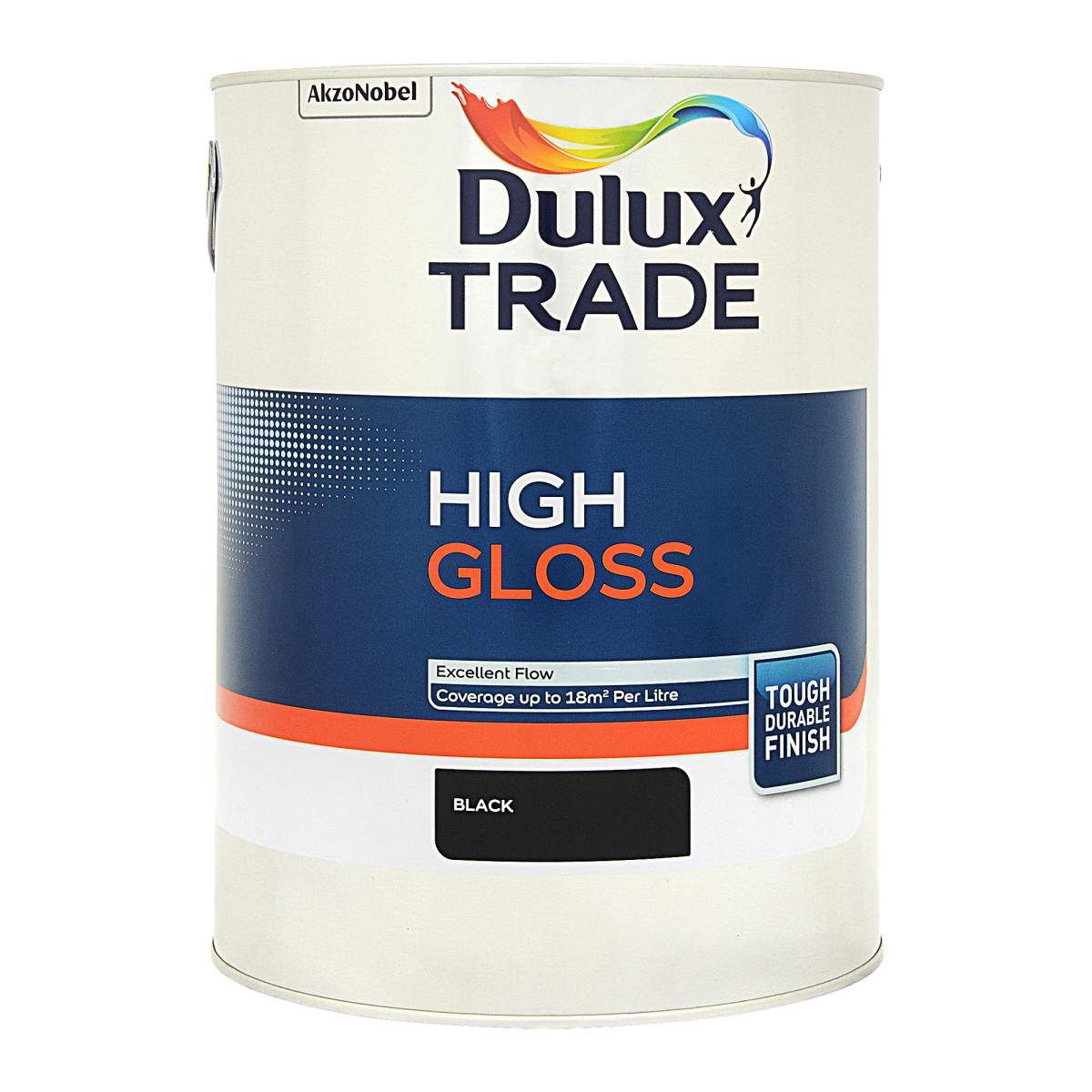 Dulux Trade High Gloss Black 5L - Image 1