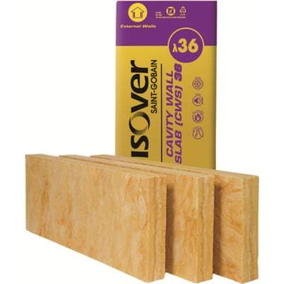 Isover Cavity Wall Slab (CWS) 36 75mm (8.74m2 Per Pack) - Image 1