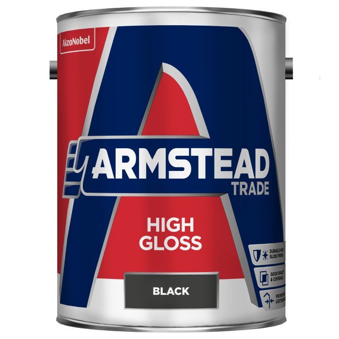 Armstead Trade High Gloss Black 5L - Image 1