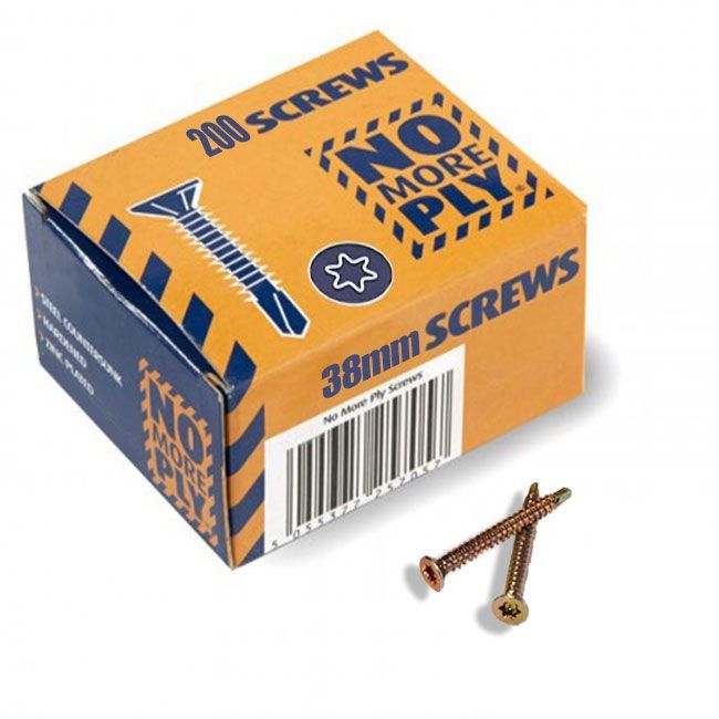 NoMorePly 38mm Screws 200 Per Box (5652) - Image 1