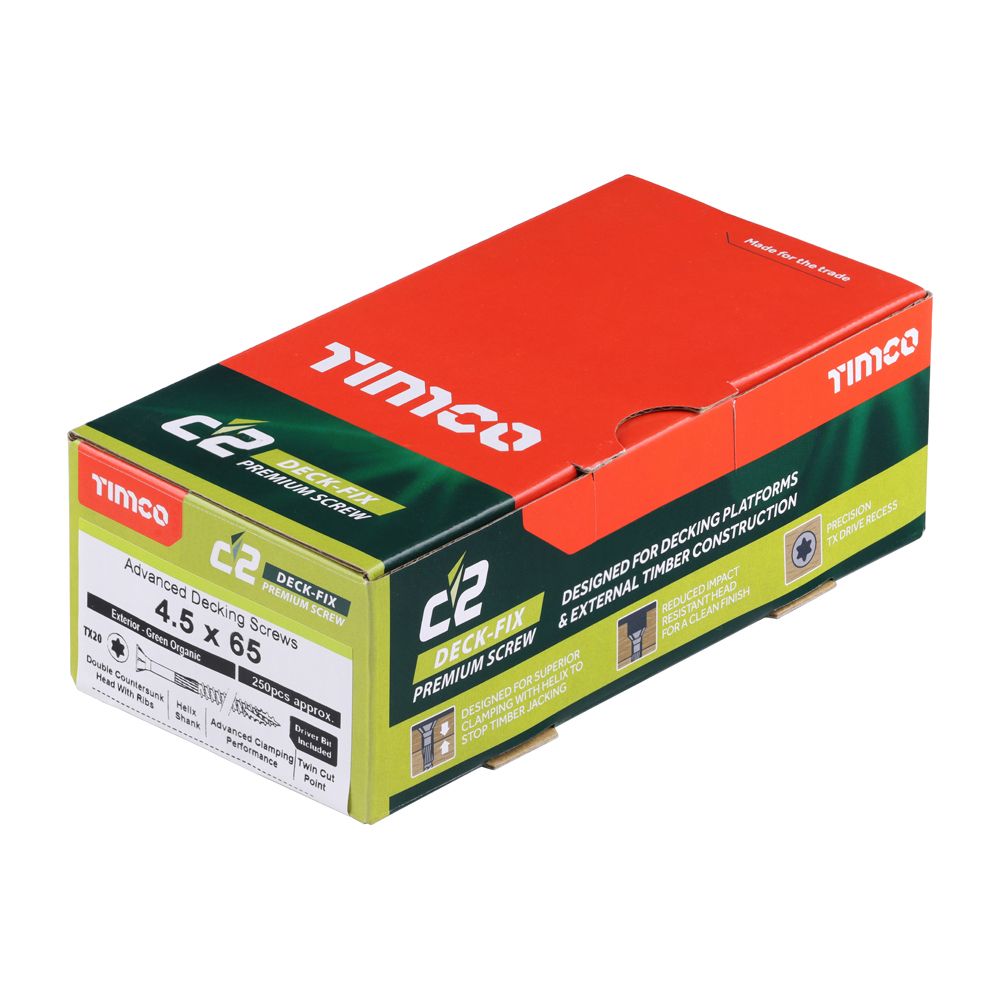 Timco C2 Decking Screws 4.5x65mm Box 250 - Image 1