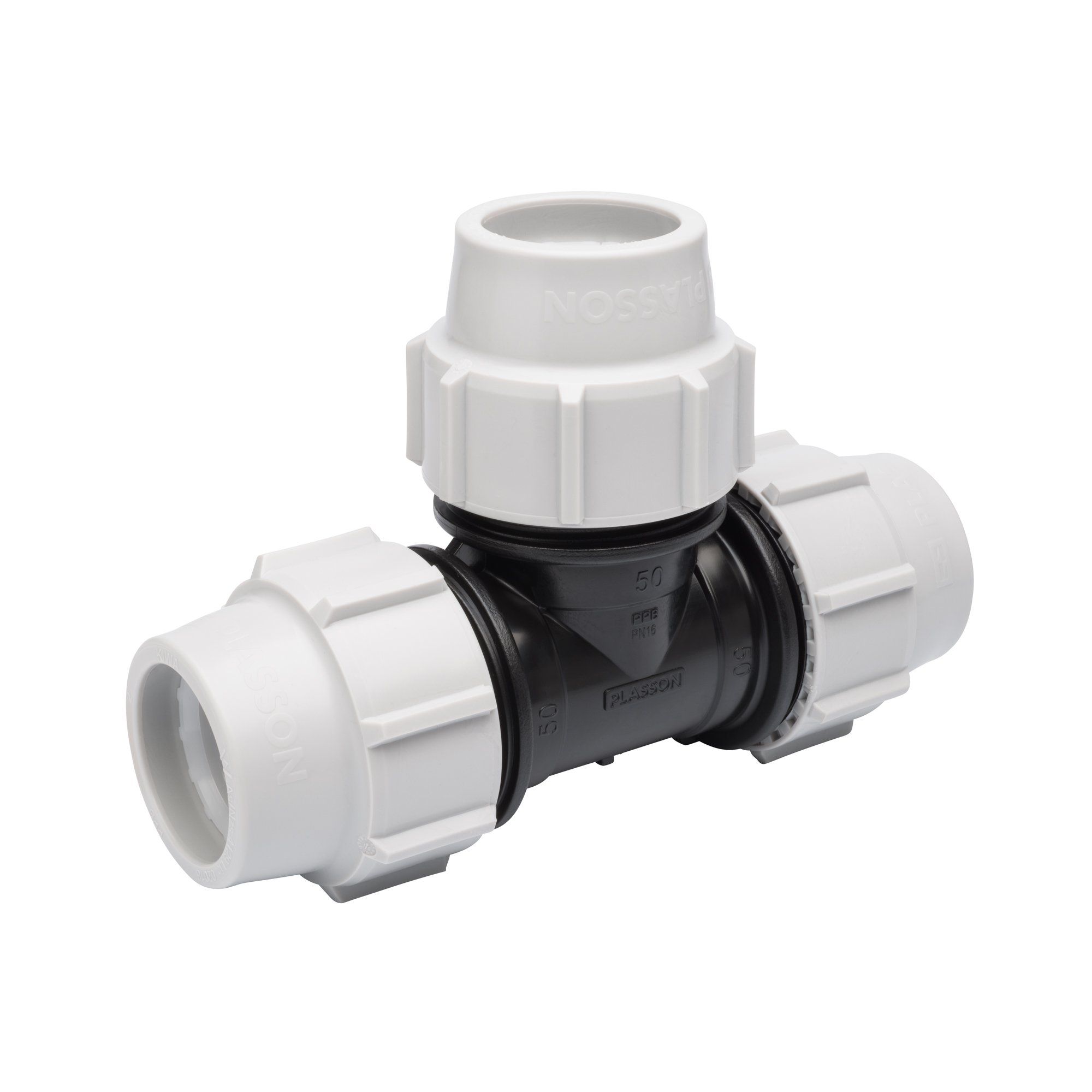 Plasson MDPE 90 Degree Tee - 20 x 20 x 20 (7040CCC) - Image 1