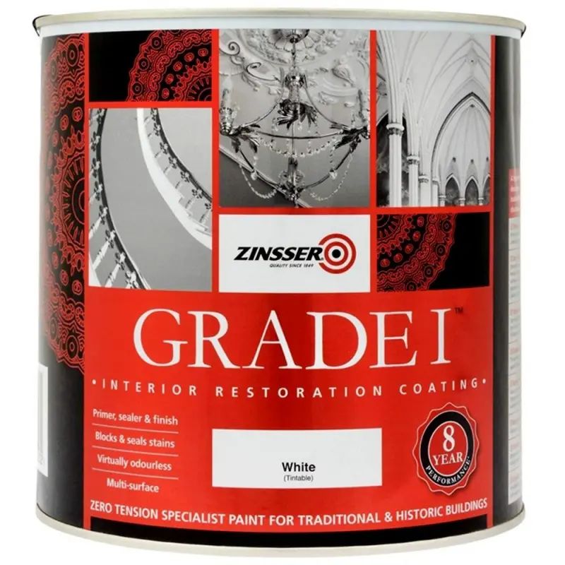 Zinsser Grade 1 - White Matt 5lt - Image 1