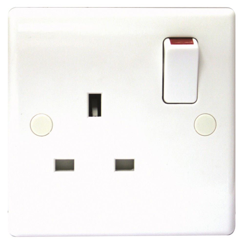 Nexus White 13A Single Switch Socket - Image 1