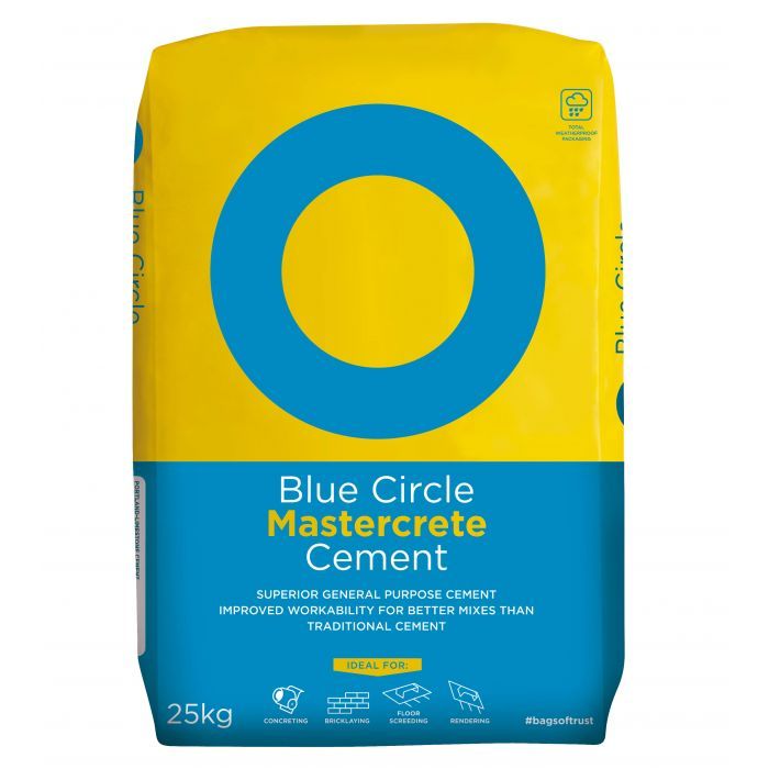 Blue Circle Mastercrete General Purpose Cement (Plastic Bag) 25KG - Image 1