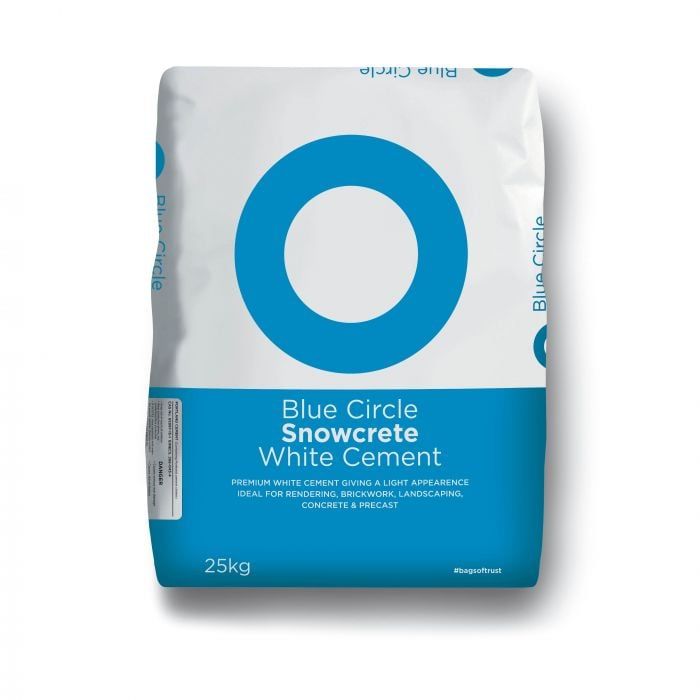 Blue Circle Snowcrete White Cement 25KG - Image 1