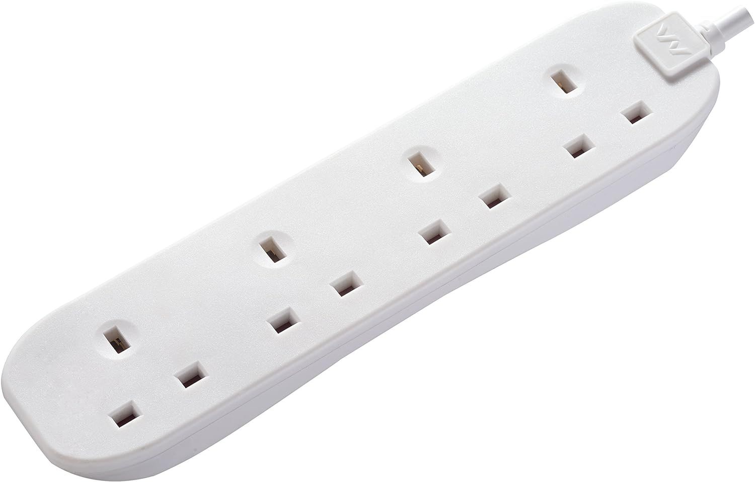 Indoor Power White 4 Gang 13A Extension Lead 2M - Image 1