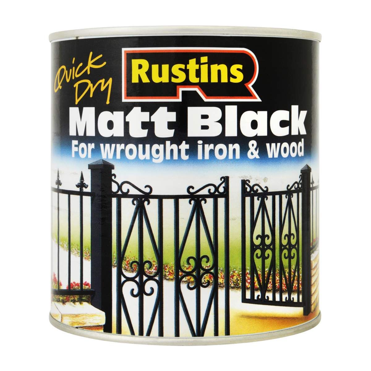 Rustins Black Matt 1Litre Quick Drying - Image 1