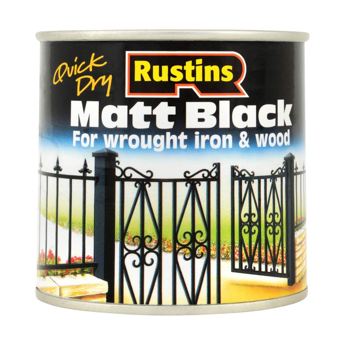 Rustins Black Matt 250ml Quick Drying - Image 1
