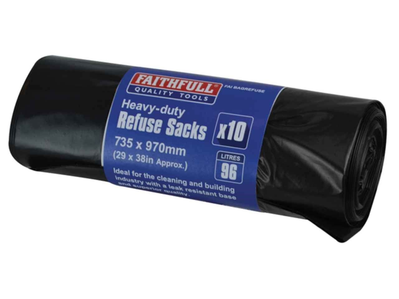 Refuse Black Sack Roll Of 10 (FAIBAGREFUSE) - Image 1