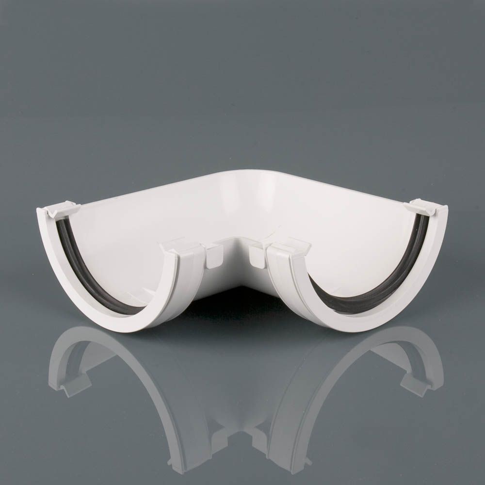 BR048A - 112mm Hr Gutter Angle 90 Deg - Arctic White - Image 1