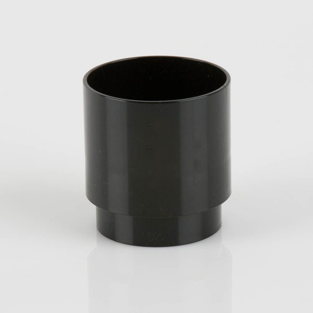 BR206B - 68mm Round D/Pipe Connector - Black - Image 1