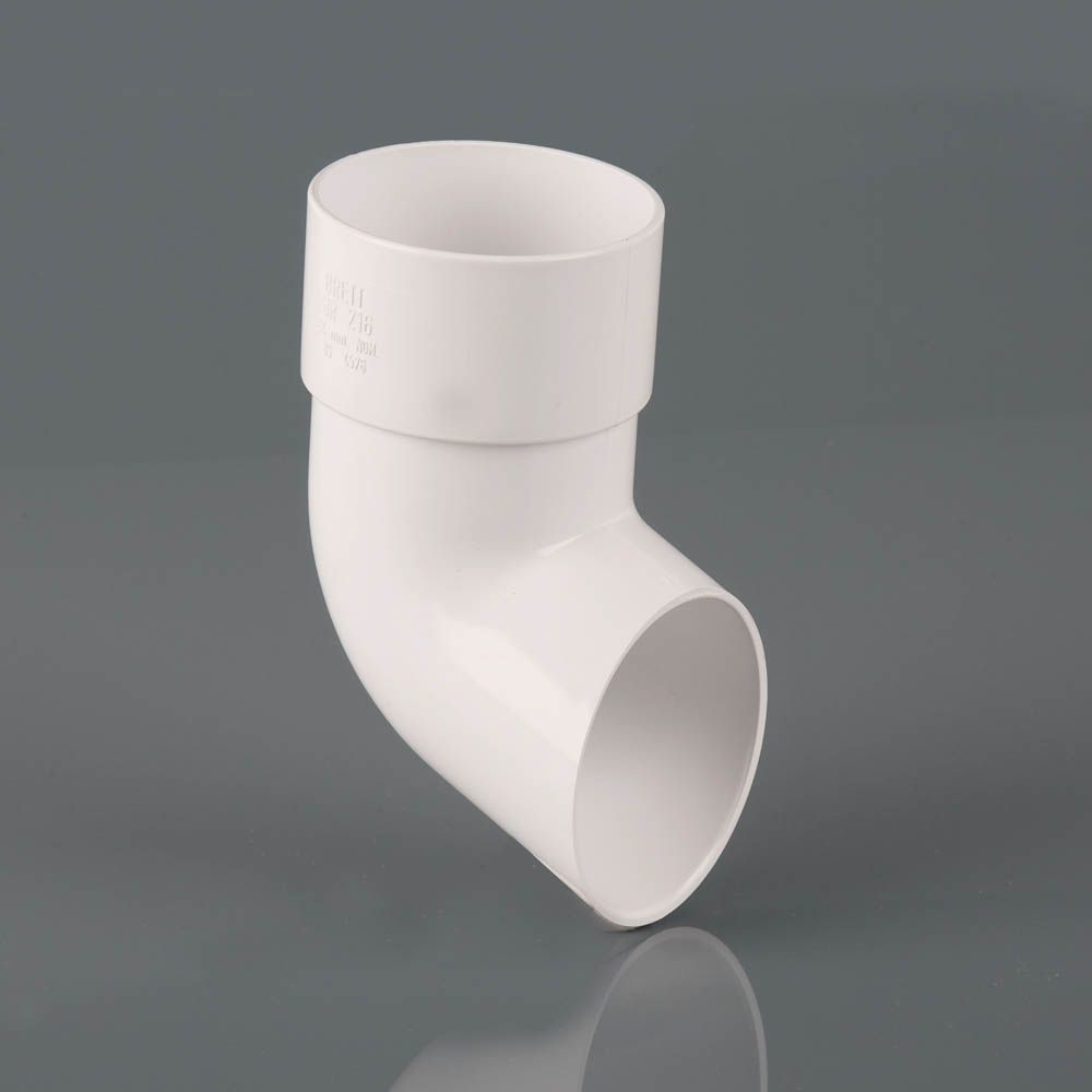 BR216A - 68mm Round Downpipe Shoe - Arctic White - Image 1
