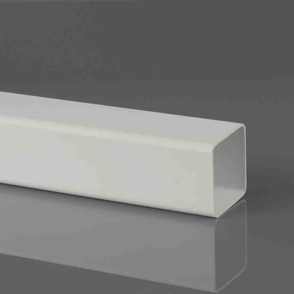 BR501A - 65mm X2.5M P/E Square Downpipe - Arctic White - Image 1