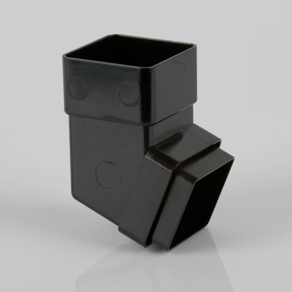 BR509B - 65mm Square D/Pipe 112.5 Deg Bend - Black - Image 1