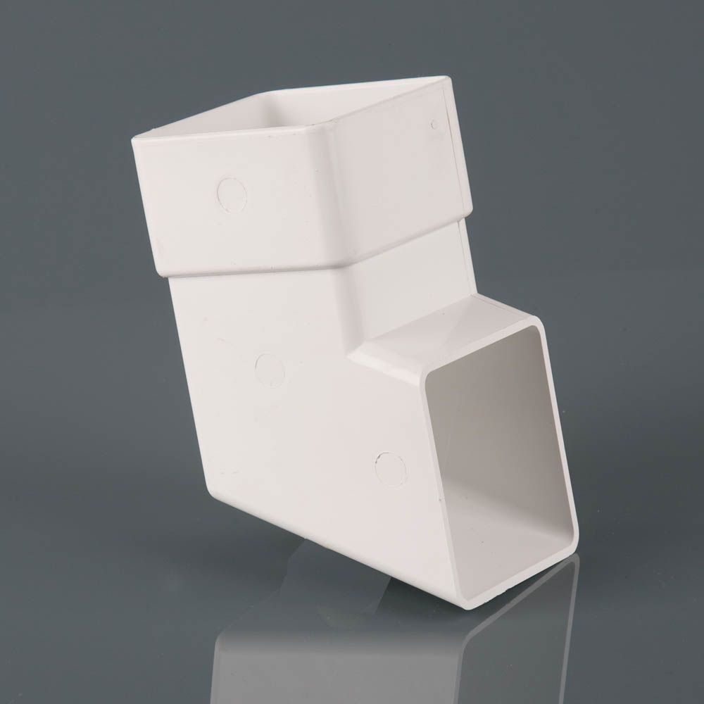 BR516A - 65mm Square Downpipe Shoe - Arctic White - Image 1