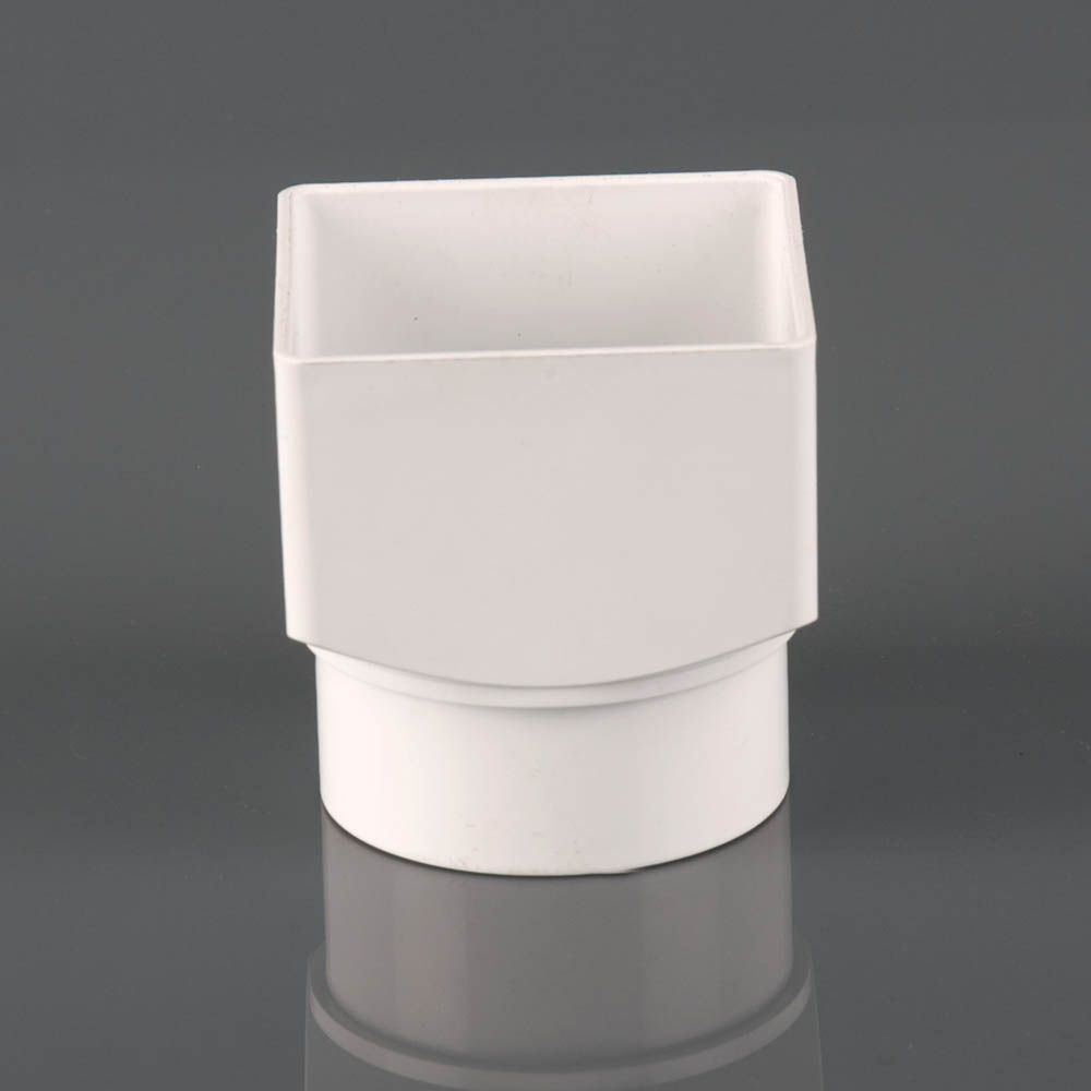 BR517A - 65mm Square To Round Adaptor - Arctic White - Image 1