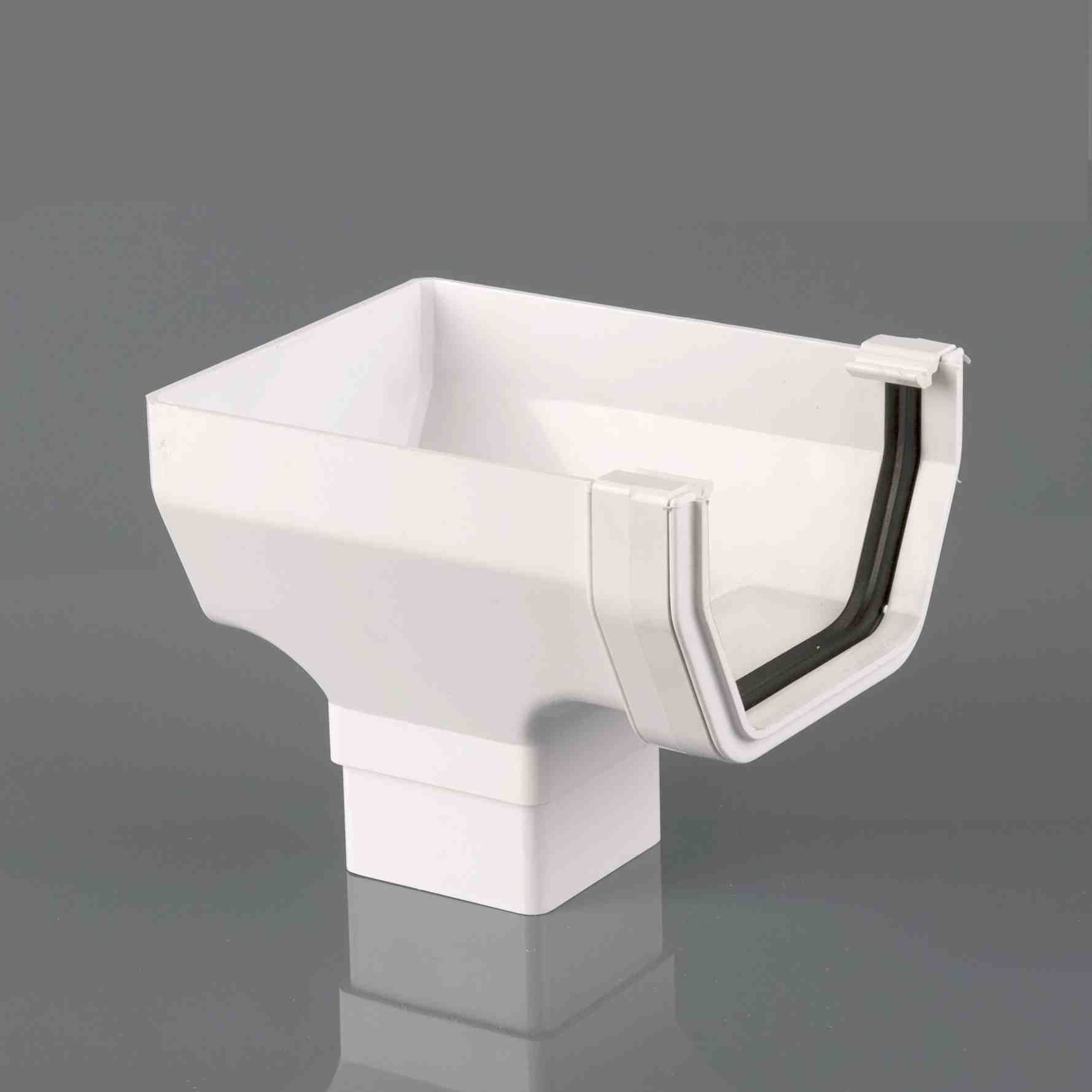 BR556A - Sq 114mm Stop End O/L - Arctic White - Image 1